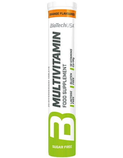 BioTech USA Multivitamin šumivé tablety 20 tabliet