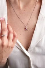 Preciosa Strieborný náhrdelník s trblietavým príveskom Delicate 5067 69