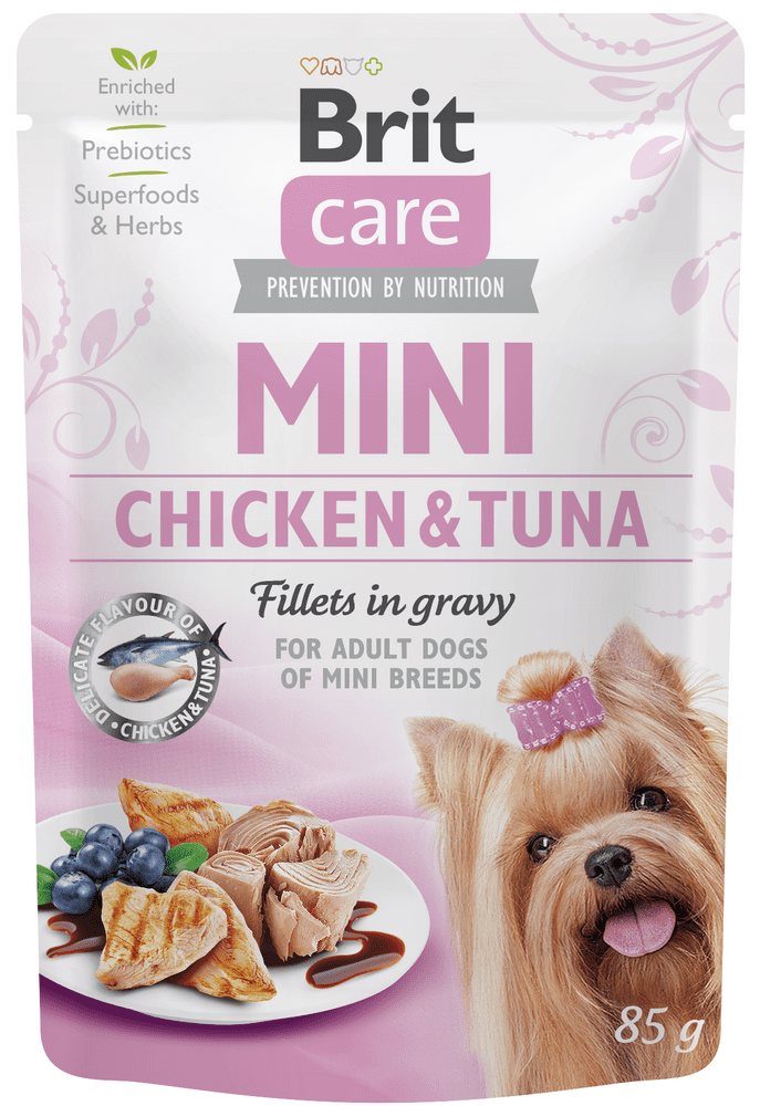Brit Care Mini Chicken & Tuna fillets in gravy 24x85 g
