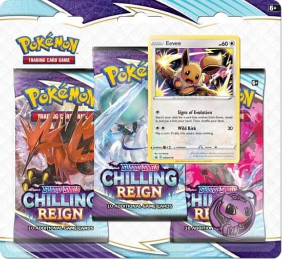 Pokémon TCG: SWSH06 Chilling Reign - 3 Blister Booster Evee