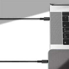 BASEUS Tungsten Gold rýchlonabíjací / dátový kábel USB-C na USB-C 100W 2m CATWJ-A01, čierna