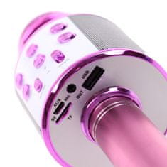 Alum online Bezdrôtový karaoke mikrofón WS 858 - Ružový