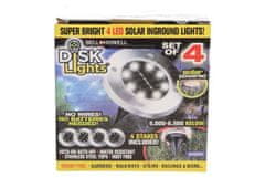 Alum online Sada kruhových solárnych svetiel 4 ks - Disk Lights