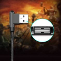 Kaku Elbow kábel USB / USB-C 3.2A 1.2m, biely