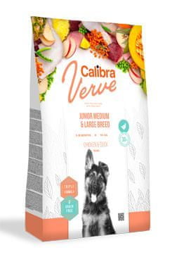 Calibra Dog Verve GF Junior M & L Chicken & Duck 12kg