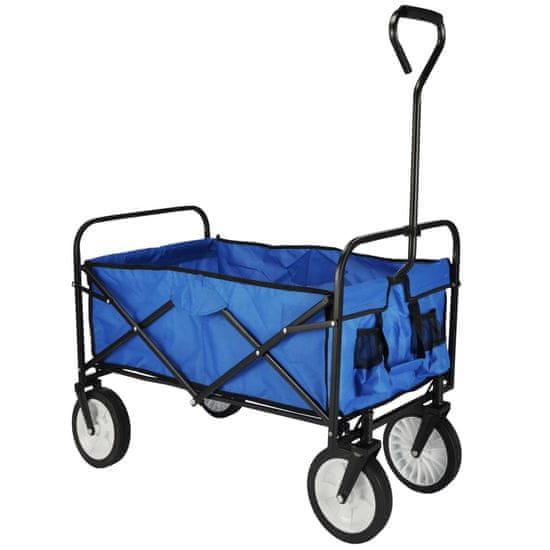 Vidaxl HI Skladací vozík, modrý, 53,5 x 83 x 27 cm