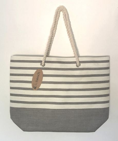 Koopman Plážová taška 52x38x16 cm s bielymi pruhmi
