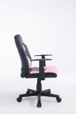 BHM Germany Detská kancelárska stolička Fun, syntetická koža, čierna / ružová