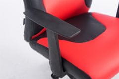 BHM Germany Detská kancelárska stolička Fun, syntetická koža, čierna / červená