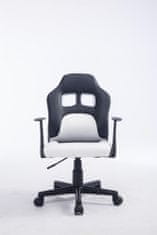 BHM Germany Detská kancelárska stolička Fun, syntetická koža, čierna / biela