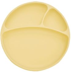 Tanier delený silikónový s prísavkou - Yellow