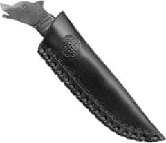 Madhammers Kovaný nôž - "Vlčí hlava" čierna, 23 cm