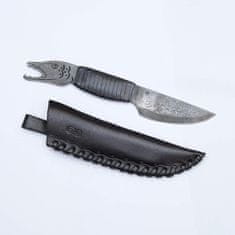 Madhammers Kovaný nôž - "Rybí hlava" čierna, 23,5 cm