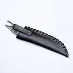 Madhammers Kovaný nôž - "Rybí hlava" čierna, 23,5 cm