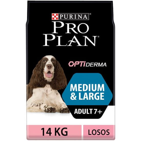 Purina Pro Plan Adult 7+ medium&large OPTIDERMA losos 14 kg