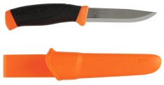 Morakniv Nôž s pevnou čepeľou Companion F zúbkovaný - Stainless Steel - oranžový (NZ-CFS-SS-24)