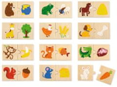 Viga Drevené puzzle - kŕmenie zvieratiek