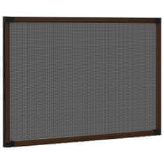 Vidaxl Výsuvná okenná sieťka proti hmyzu hnedá (75-143)x50 cm