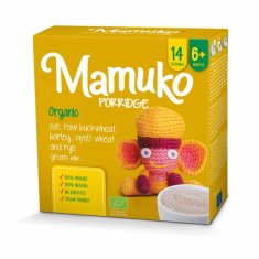 Mamuko Bio detská kaša zelená pohánka, jačmeň, špalda, raž, ovos 240g [bio007]