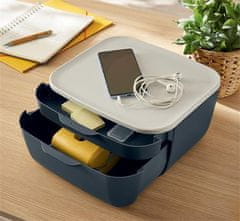 LEITZ Zásuvkový box "Cosy", zamatová sivá, plastový, 2 zásuvky, 53570089