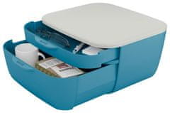 LEITZ Zásuvkový box "Cosy", pokojná modrá, plastový, 2 zásuvky, 53570061