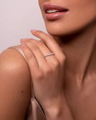 Brilio Nežný prsteň z ružového zlata so zirkónmi GR122RAU (Obvod 52 mm)