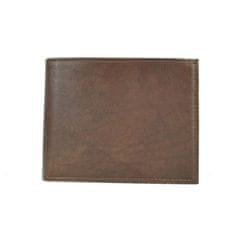 VegaLM Elegantná kožená peňaženka z pravej kože v hnedej farbe, ručne tamponovaná