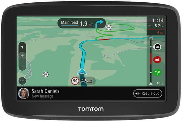 GPS navigácia TomTom GO CLASSIC 5palcový dotykový displej svetovej mapy rýchlejšia aktualizácia máp mapy TomTom vysoké rozlíšenie Wifi Bluetooth hlasové ovládanie predčítanie sms správ TomTom Traffic učenia návykov slot na pamäťové karty microSD karta predpoveď ciele jazdné návyky upozornenie na zjazd a križovatky hlasové ovládanie hlasový prejav obojstranný držiak aplikácia MyDrive spárovanie s telefónom navigácia do auta výkonná automobilová navigácia dlhá výdrž batérie