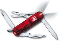 Victorinox Zatvárací nôž MIDNITE MANAGER - červený transparentný (0.6366.T)