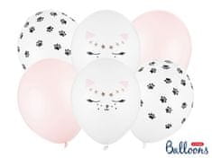 Latexové balóniky - motív mačky - 6ks - 30 cm