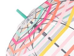 Esprit ESPRIT Stripes dámsky holový priehľadný dáždnik s prúžkami