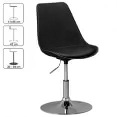 Bruxxi Jedálenská stolička Korzika, syntetická koža, čierna