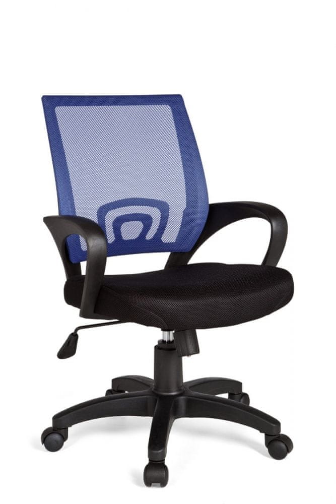 Bruxxi Kancelárska stolička Rivoli, nylon, čierna / modrá