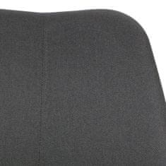 Bruxxi Kancelárska stolička Leos, textilná poťahovina, tmavo šedá