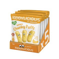 Kiddylicious Ovocné chrumky - Banán 5x 12 g