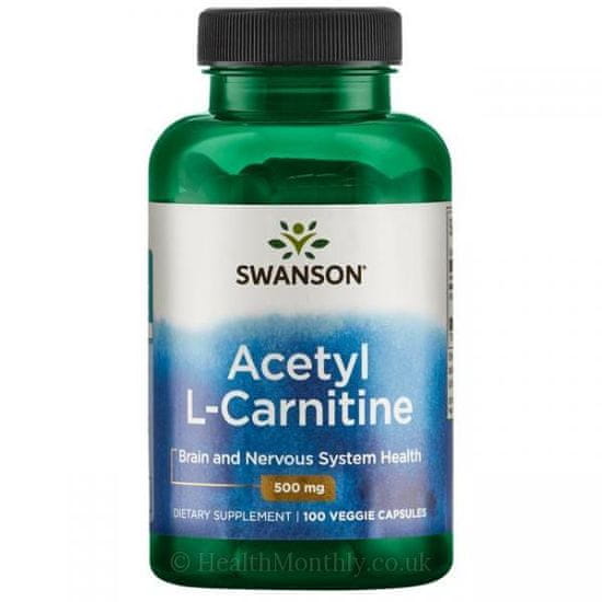 Swanson Acetyl-L-Carnitine 500mg, 100 kapsúl