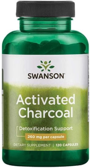 Swanson Activated Charcoal (Aktívne uhlie), 520 mg, 120 kapsúl