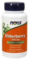 NOW Foods Elderberry (Bezinka), 500 mg, 60 rastlinných kapsúl