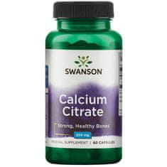 Swanson Calcium Citrate (Vápnik Citrát), 200 mg, 60 kapsúl