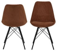 Design Scandinavia Jedálenská stolička Eris (SET 2ks), menčester, oranžová