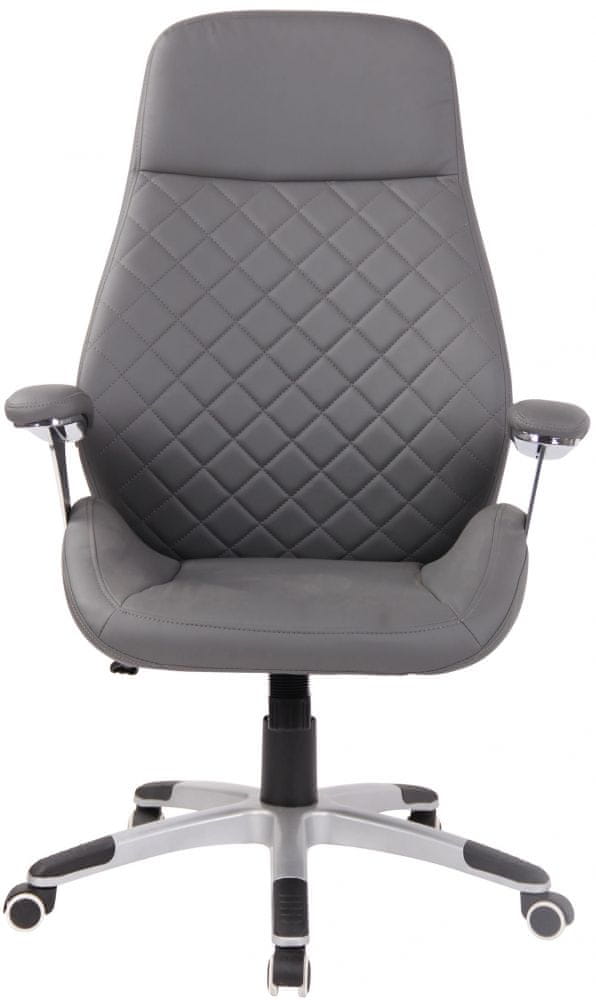 BHM Germany Kancelárska stolička Layton, syntetická koža, šedá