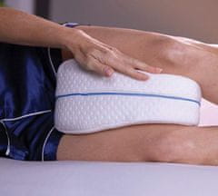 Netscroll Ergonomický vankúš na nohy a koleno - úľava od bolesti ischiasu, chrbta, bokov a kĺbov - klin z pamäťovej peny pre spánok na boku, podpora počas tehotenstva priedušný, pohodlný vankúš, GoodSleep