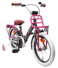 Amigo Detský bicykel Bloom pre dievčatá, šedý