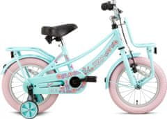 Supersuper Detský bicykel Lola pre dievčatá, 14", ružová / modrá