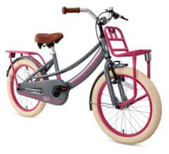 Supersuper Detský bicykel Lola pre dievčatá, 18", ružová / šedá