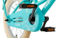 Supersuper Cooper 16 palcový dievčenský bicykel, tyrkysová