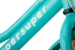 Supersuper Cooper 16 palcový dievčenský bicykel, tyrkysová