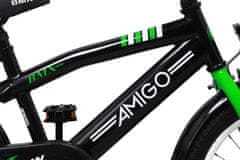 Amigo BMX Fun detský bicykel pre chlapcov, čierna / zelená