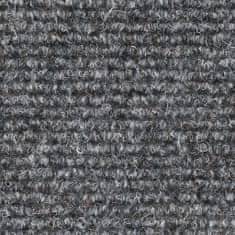 Vidaxl Samolepiace nášľapy na schody 5 ks bledosivé 65x21x4 cm vpichovaná textília