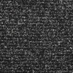 Vidaxl Nášľapy na schody 5 ks tmavosivé 65x21x4 cm vpichovaná textília